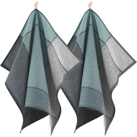 ZWOLTEX 2er Set Geschirrtücher/Geschirrtuch | Küchentuch | Abtrockentuch | Klassische Baumwolle I Sammlung PURE - 2x Pure Türkis (50x70)