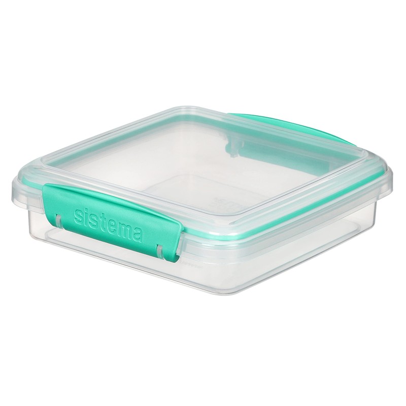 Sistema To Go Sandwich Box, 450mL - Clear/Pink