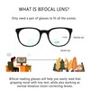 LifeArt Bifocal Reading Glasses with Round Lenses, Blue Light Blocking
