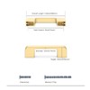 Haliwu 10 Pack Solid Zinc Alloy Cabinet Handles Brushed Gold