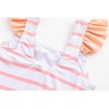 LIZENS Girls One Piece Swimwear Ruffle Trim Flounce 2-12Years Striped