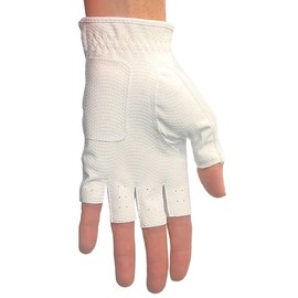 Orlimar Allante Half-Finger Golf Glove - Women’s Right Hand Medium (for Left-Handed Golfer),White