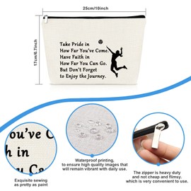 Volleyball Gifts Makeup Bag Volleyball Team Player Lover Christmas Birthday Graduation Gifts for Daughter Friends Sister Inspirational Present Cosmetic Bag Travel Toiletries Pouch