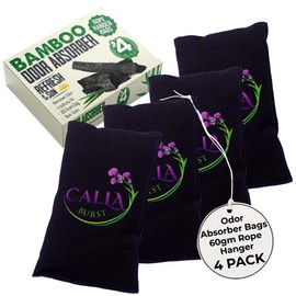 Charcoal Odor Absorber bag (4 Pack - 60 Gram with Hanger)