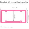Pink License Plate Frame, 2 PCS License Plate Holder, Universal