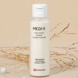 Available at pharmacies Medi-K Yungyeol Enzyme Powder Cleanser Large Capacity Exfoliation of dead skin cells, sebum and irregularities removal grain scrub hypoallergenic cleansing, 1 piece, 70g / 약국입점 메디케이 윤결 효소파우더 클렌저 대용량 각질 피지 요철 제거 곡물스크럽 저자극 클렌징, 1개, 70g