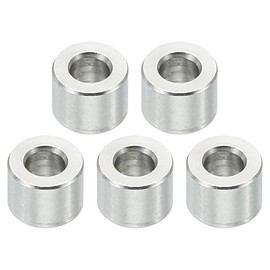 PATIKIL M3 Stainless Steel Spacer 5 Pieces Metal Spacer Stainless Steel 3.1mm ID x 6mm OD x 4mm L Stainless Steel Round for 1/8" or M3 Screw Bolt