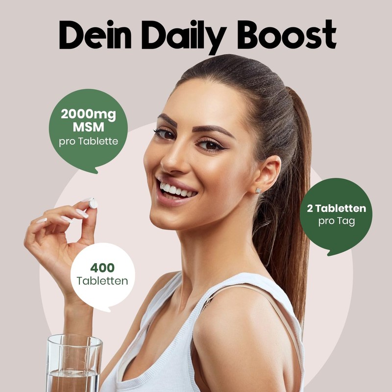 MSM Capsules High Dose - 400 Tablets - 2000 mg