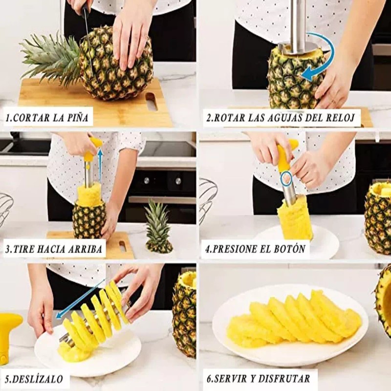 Lecute Cortador Descorazonador Para Piña De Facil Uso Practico