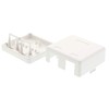 Networx 2-Port Ethernet Keystone Jack Surface Mount Box, Unloaded, White