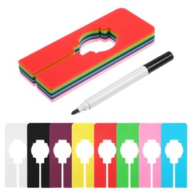 Lnngub 8 Pcs Closet Dividers for Hanging Clothes,8 Colors Plastic Hanger Dividers Blank Labels Sorting Separator with Marker Pen Rectangle Clothing Rack Divider for Closet Clothing Racks Retail