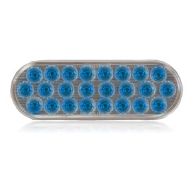 Maxxima (M63201BCL) Blue 6" Oval LED Warning Flasher Light with Clear Lens
