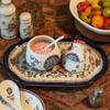 13OZ Ceramic Salt Cellar with Lid and Spoon,Chicken Salt Container