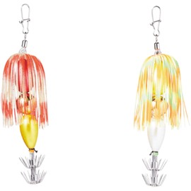 Hayabusa SR522 for Octopus Pulpulsutte BIG No Sinker, Set of 2 #4, Red & Yellow, Yellow & White
