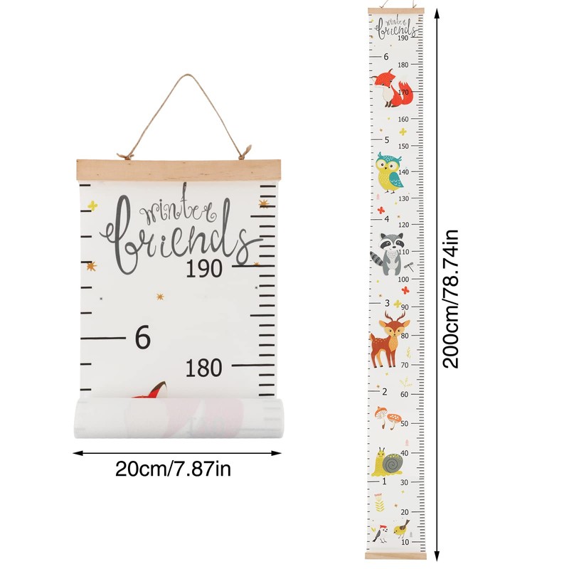 IWILCS Growth Height Growth Chart, Baby Height Chart with Cartoon
