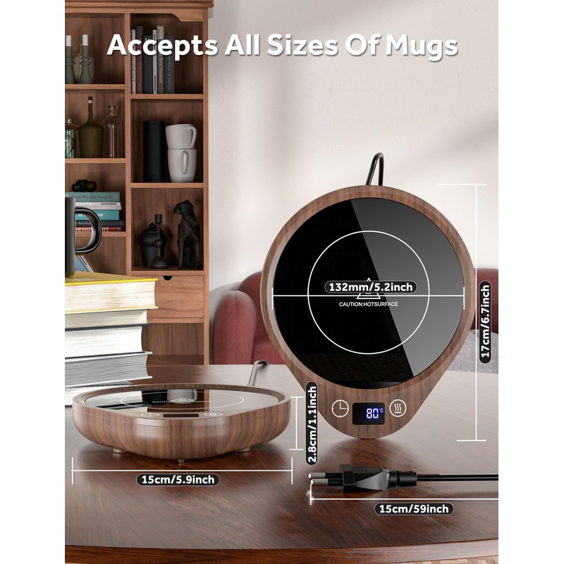Cup Warmer, Upgrade Coffee Warmer for Desk with 3 Temperature