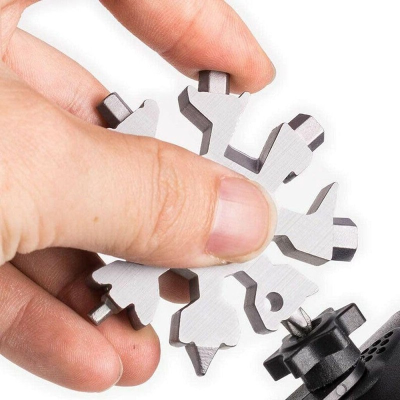 3 Pack 18 in 1 Snowflake Multitool Stainless Steel Snowflake