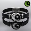 ZENRUIMING 2pcs sun star moon glow-in-the-dark bracelets, men's and women's