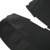 2pcs Front Door Panel Armrest Cover Black Artificial Leather Replacement