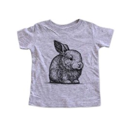 Hello Handmade Fluffy Rabbit Bunny pet Kids Shirt Infant Toddler Youth Zoo Animal Trip (Youth Small, Heather Grey)