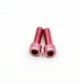 KustomCaps Water Bottle Cage Bolts (Pair) (Pink)