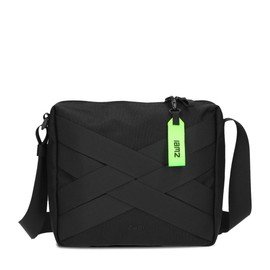 Zwei Sportliche Unisex Umhängetasche Alex AL100 Damen Herren & Teenager Tasche modernes cooles Design wasserabweisend (black)
