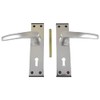 Merriway BH00359 Aluminium Door Handle Lock Set with Black Trim,