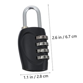 SHINEOFI 2pcs Combination Padlocks for Suitcases and Gym Lockers Portable Household Door Locks for Travel Keyless Security for Backpacks and Compact Durable Luggage Locks