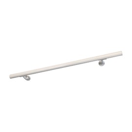 Aluminum Handrail Direct DHR 6' Handrail Section with Mounts - White - Stair Handrail - USA Made Railing- Easy to Install Handrails for Outdoor & Indoor Stairs, Porch & Deck Stair Handrail