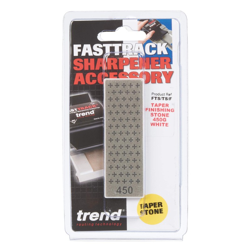 Trend FastTrack Taper Finishing Stone, 450 Grit for Sharpening, Durable