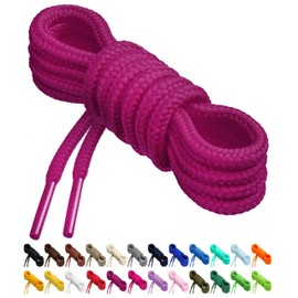 Birch Round Shoelaces 27 Colors 3/16" Thick Shoe Laces 4 Different Lengths (56" (142cm) - XL, Orchid Purple)
