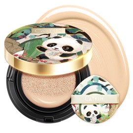 CATKIN Panda Land Foundation Full Coverage, Breathable Cushion Foundation with Nourishing and Long-wearing Formula, Buildable Coverage for Sensitive Skin, 15g*2 (W11 Light)