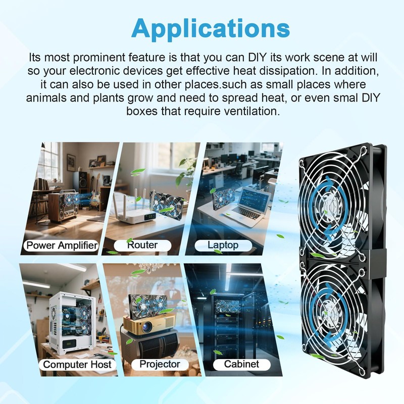 240 mm PC Fan, 12 V Case Fan with Power