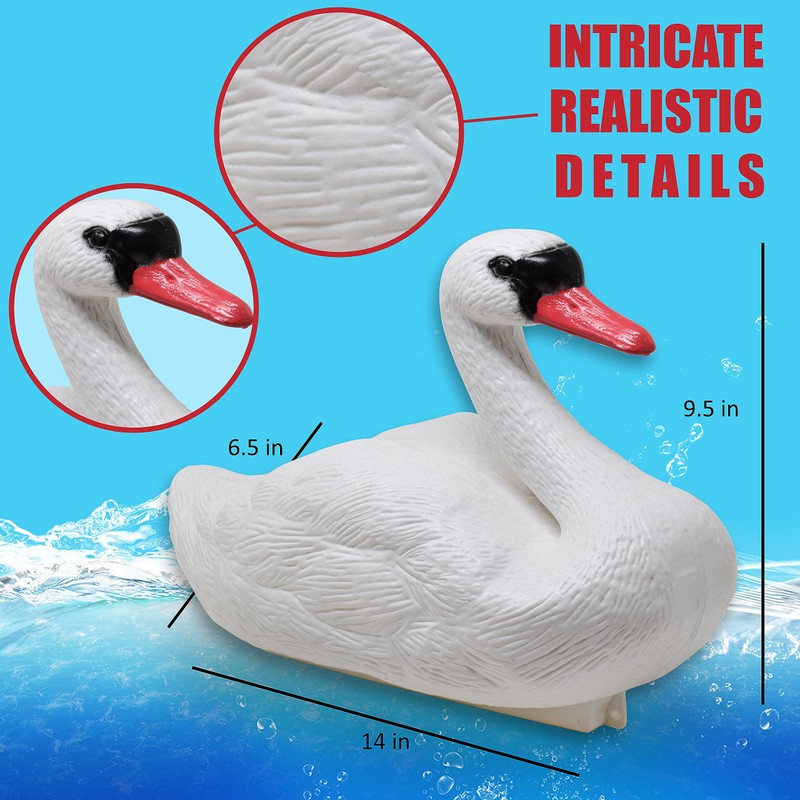 Galashield Swan Decoys for Geese | Floating Swan Decoy for