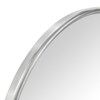 Round Pivot Bathroom Mirror Brushed Nickel Circle Metal Framed Tilting