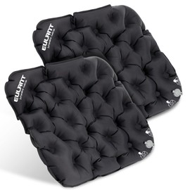 YEEKORO Inflatable Seat Cushion, Lightweight Camping Air Sitting Pad with Repair Cloths, Waterproof Air Cushion, Portable Air Seat Cushion for Climbing Hiking Office Airplane Car Stadium Seat（2 Pack