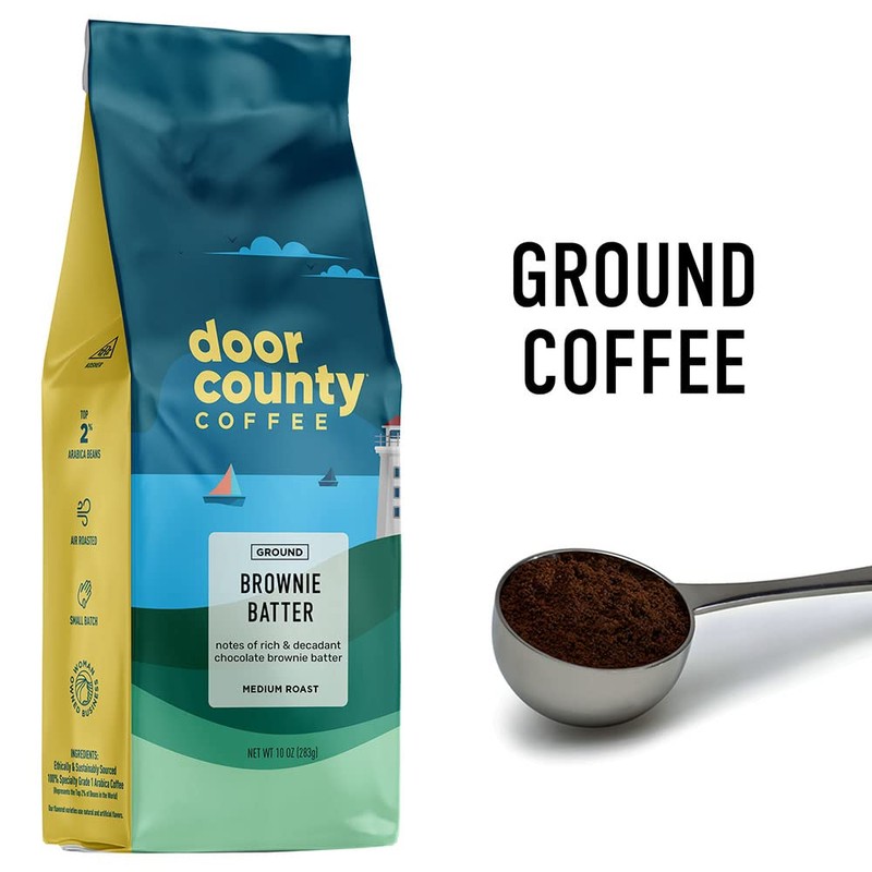 Door County Coffee Brownie Batter Flavored Ground - 10 oz