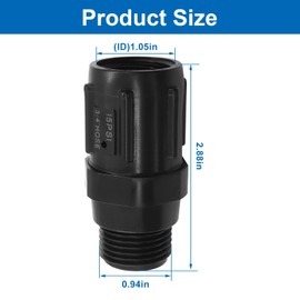 Aoserge 3pcs Drip Irrigation Pressure Reducer 25 PSI, 3/4" FHT x 3/4" MHT, for Durable Use in Drip Systems, Micro Sprinklers, and Low Flow Applications
