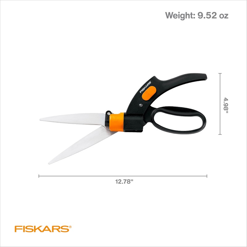 Fiskars Shear Ease Grass Shears - 5" Stainless Steel Blades