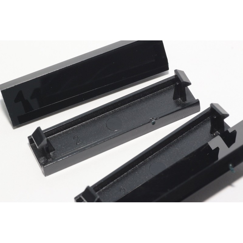 Philex 5 x Quarter Width 12.5mm x 50mm Black Modular