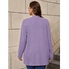 AusLook Women's Plus Size Lightweight Open Front Cardigan Lilac Purple
