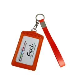 [Feel] Commuter Pass Case with Strap" Pass Holder, IC Card Case, Card Case, Commuting to Work or School, Transportation IC Card (Suica TOICA ICOCA PASMO PiTaPa), orange