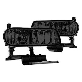 ROXX Fog Lights Fit for 1999-2002 Chevy Silverado 1500 2500 3500 / Suburban 2000-2006 Fog Lamp Replacement, with 899 12V37.5W Bulbs Assembly OE Style (Smoke)