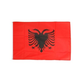 Flaggenfritze® Albania Flag Ready to Hoist with Eyelets + Free Sticker 60 x 90 cm