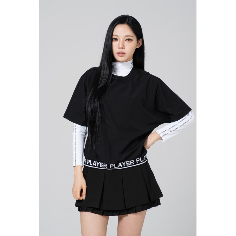 Women's golf anorak windbreaker golf wear short sleeve belly fat