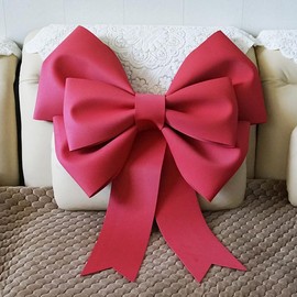 BrightGlow Large Red Giant Bow Handmade DIY Bow Christmas Bows Decorative Bow Party Wedding Decoration Bow Car Bows for Christmas Wedding Decoration #1 Purple 75 cm