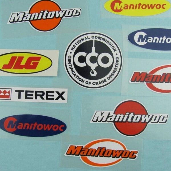 IRONWORKERS CONNECTORS RODBUSTERS WELDERS PIPELINER CARPENTERS Decal Stickers Manitowoc Crane