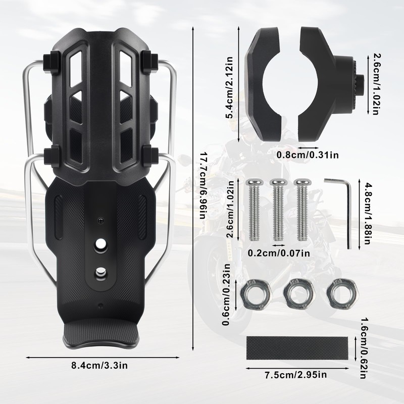 PAPAcroscoma Adaptive Cycling Bottle Holder, Motorcycle Bike Water Bottle Holder