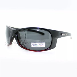 Nitrogen Polarized Collection Max UV Protection Mens Sunglasses - Black Red