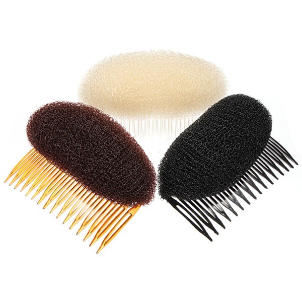Hiibaby 2pcs BUMP IT UP Volume Inserts Do Beehive hair styler Insert Tool Hair Comb (Beige)